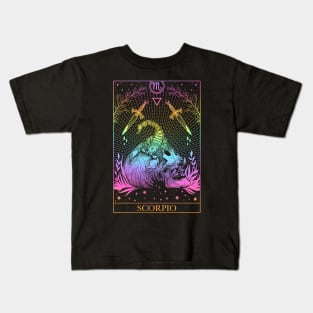 Zodiac sign tarot card Scorpio Kids T-Shirt